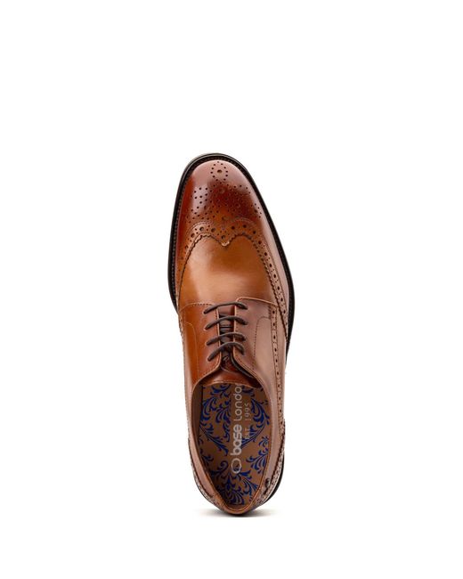Base London Brown Pocket Brogue Shoe for men