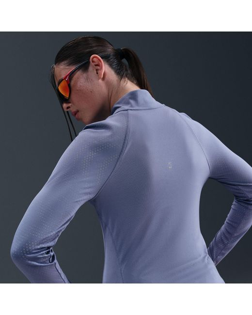 Nike Blue T Flash Long Sleeve Running T-Shirt