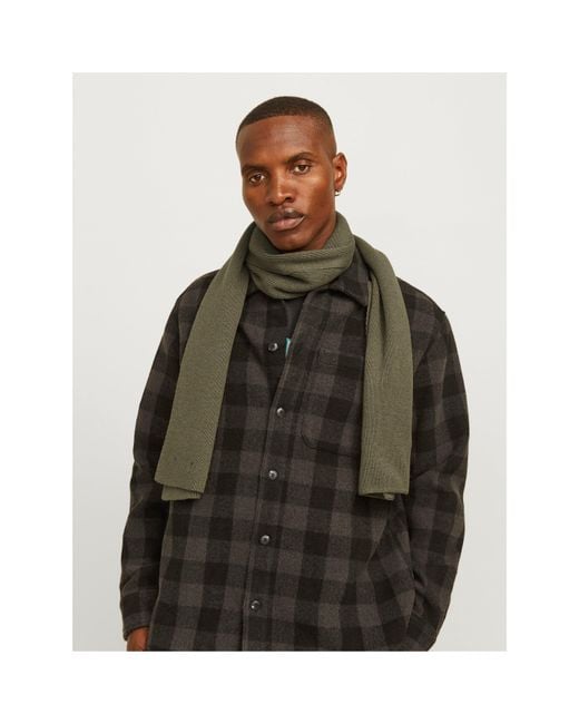 Jack & Jones Green Dna Knitted Scarf for men