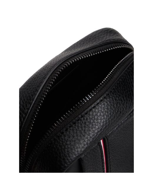 Tommy Hilfiger Black Central Mini Reporter Bag for men