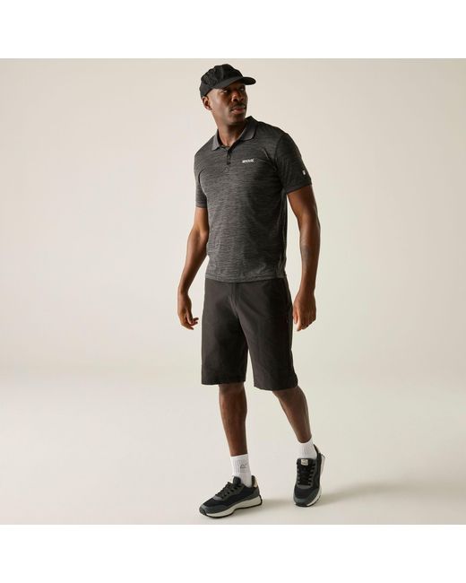 Regatta Black Remex Ii Quick-Drying Polo Shirts for men