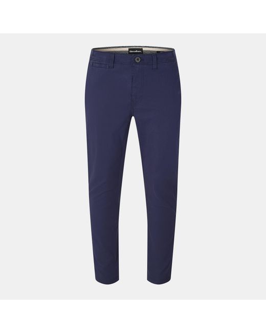 Threadbare Blue Slim Fit Trousers for men