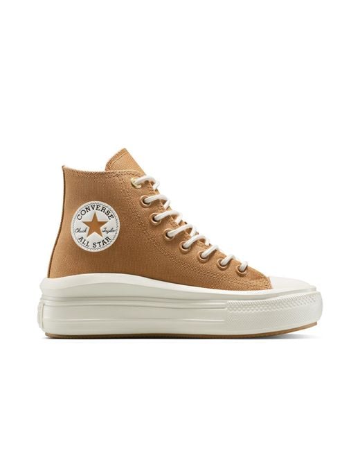 Converse Natural Chuck Taylor All Star Mov Canvas High-Top Trainers