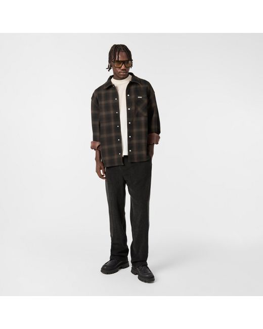 Represent Black Long-Sleeve Patterned Shirt for men