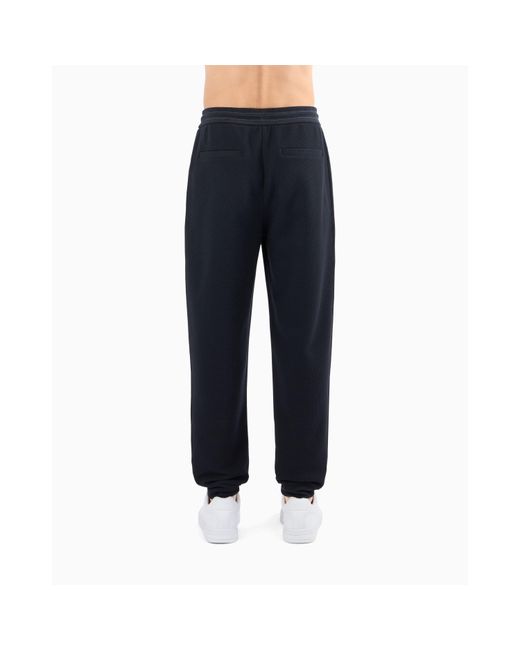 ARMANI EXCHANGE Blue Closed Hem Fleece Joggers for men