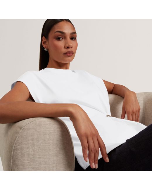 Ted Baker White Metal Trim T-Shirt