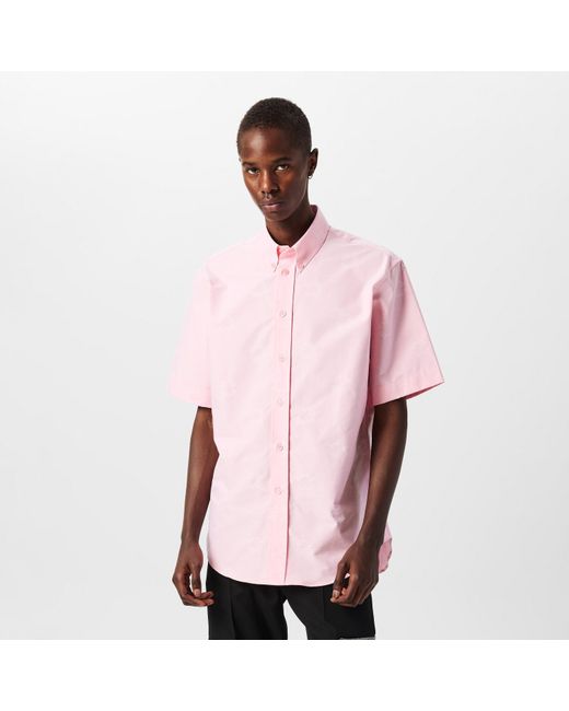 Givenchy Pink Monogram Short Sleeve Plain Shirt for men