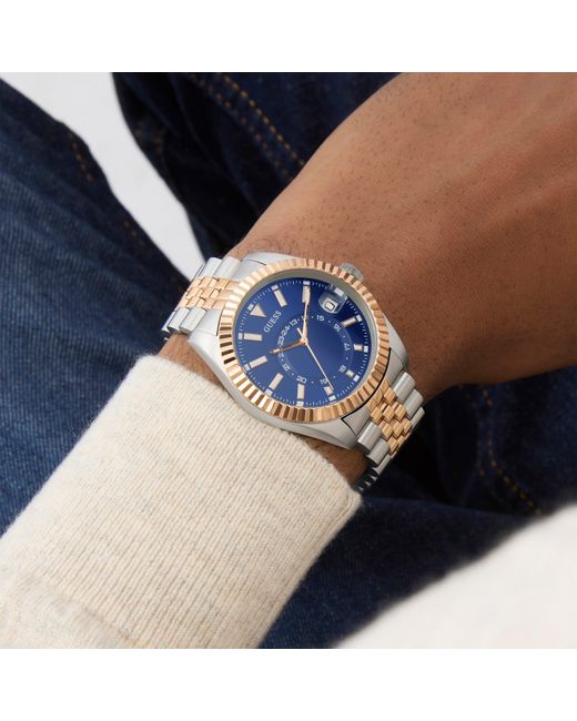Guess Blue Jaden Quartz Analogue Watch for men