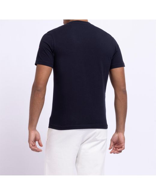 Eden Park Blue T-Shirt With French Flair Screen Print for men
