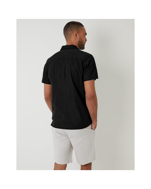 Threadbare Black Maples Short-Sleeve Patterned Shirt for men