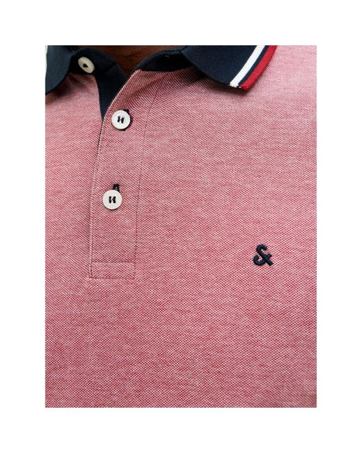 Jack & Jones Pink Paulos Pack Short Sleeve Polo Shirt for men