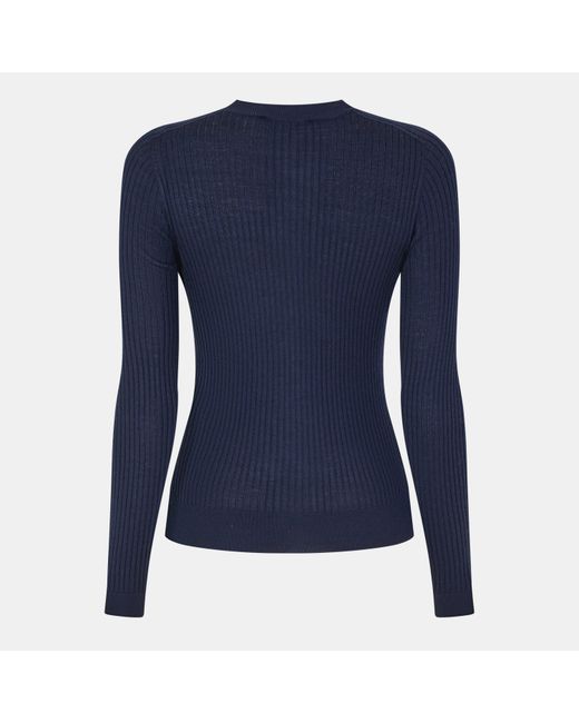 Lacoste Blue Tricot Crew Neck Jumper