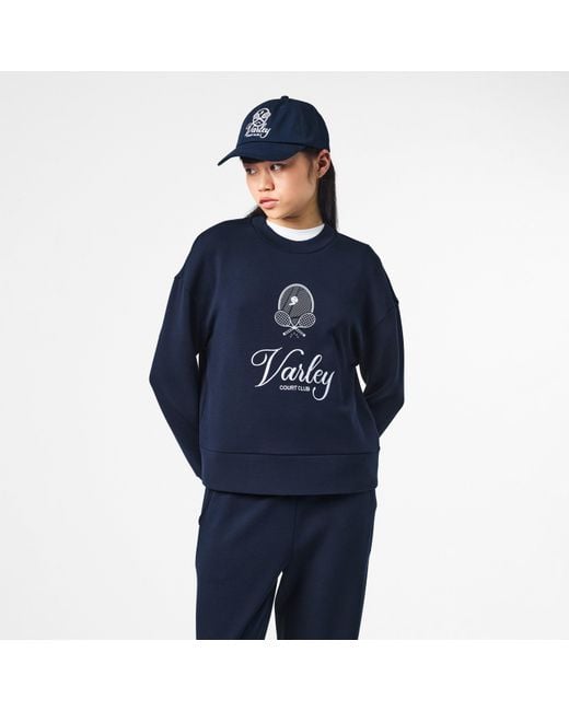 Varley Blue Rasco Crew Sweatshirt