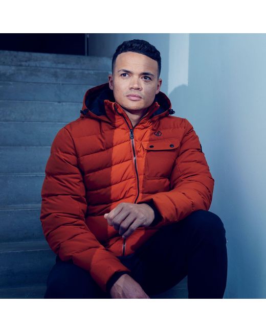 Dare 2b Orange Endless Iii Recycled Storm Waterproof Jacket for men