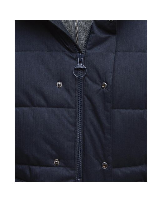 Barbour Blue Brampton Quilted Long Sleeve Medium Puffer Jacket for men