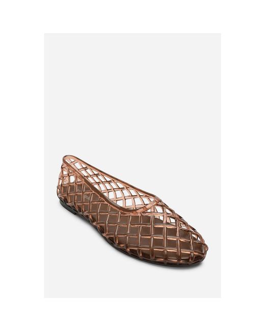 Where's That From Brown Where's Clear Jelly Ballet Pumps