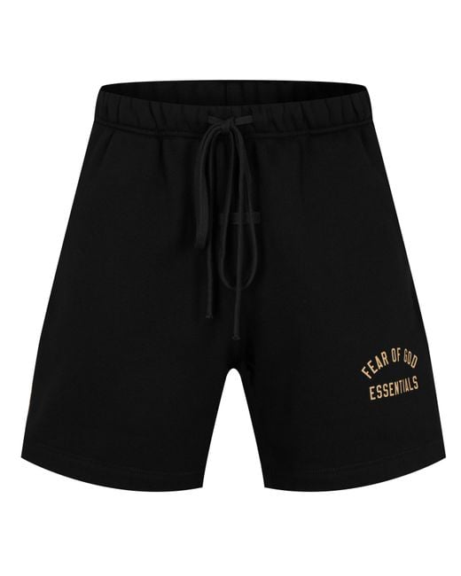 Fear Of God Black Cotton Logo Shorts for men