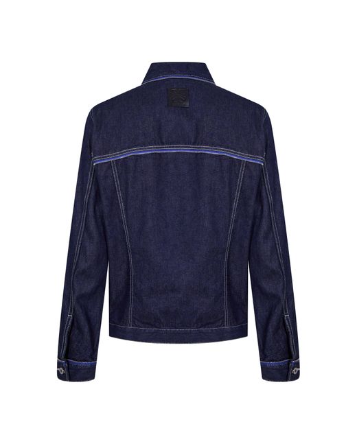 Off-White c/o Virgil Abloh Blue Zip Embellished Denim Jacket for men