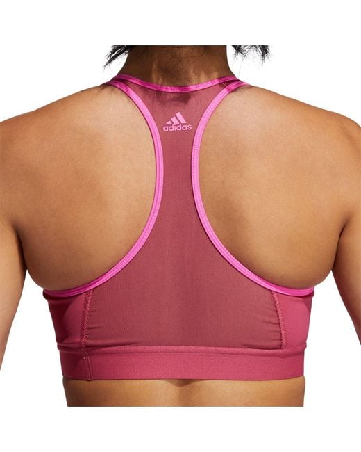 Adidas Pink Don'T Rest Medium Impact Sports Bra