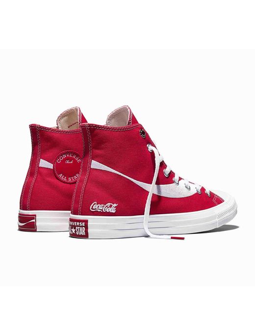 Converse Red Adults Chuck Taylor All Star Canvas High-Top Trainers