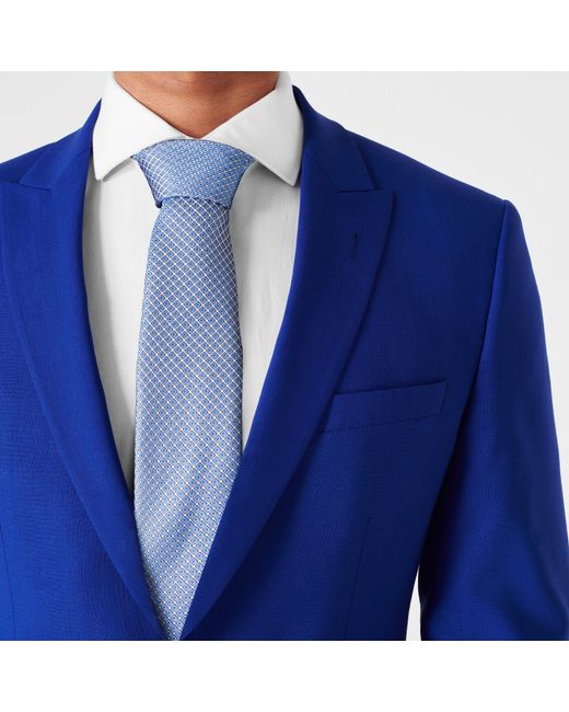 Haines and Bonner Blue Silk Tie for men