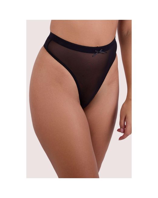 Playful Promises Black Josie Mesh High Waist Thong