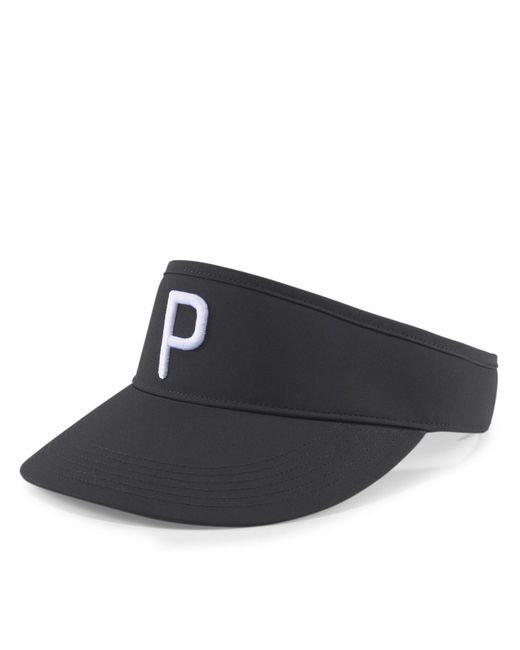 PUMA Black P Visor Adjustable Golf Cap for men