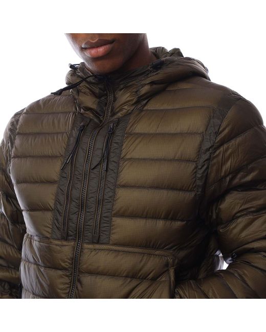 C P Company Brown D.D. Shell Goggle Down Jacket for men