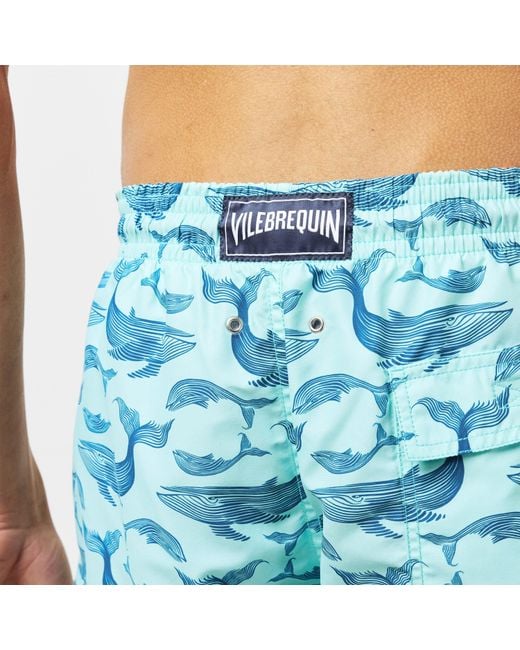 Vilebrequin Blue Moorea Quick Dry Tailored Fit Swim Shorts for men