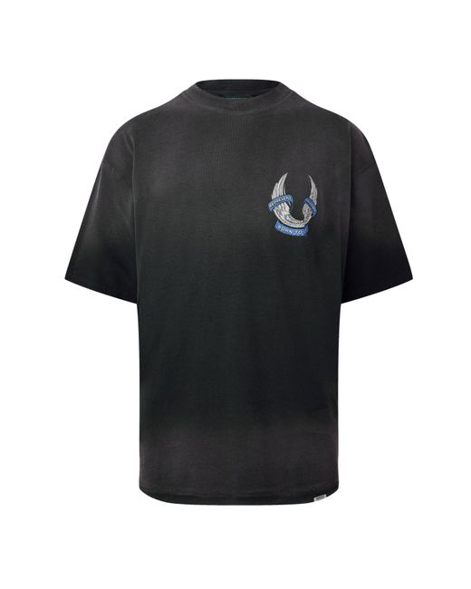 REPRESENT X BELSTAFF Black Oversized Fit T-Shirt for men