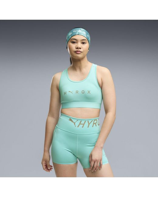 PUMA Blue Hyrox Mid Non Wired Sports Bra