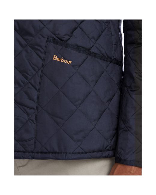 Barbour Blue Heritage Liddesdale Diamond Quilted Long Sleeve Quilted Jacket for men