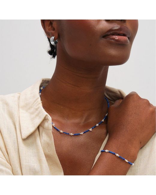 Inicio Blue Sterling Plated Lapis Necklace