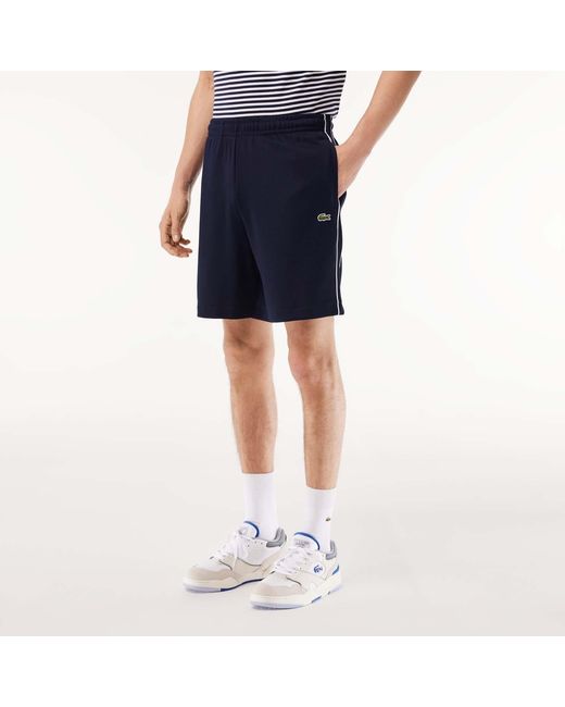 Lacoste Blue Paris Regular-Fit Interlock Piqué Shorts for men