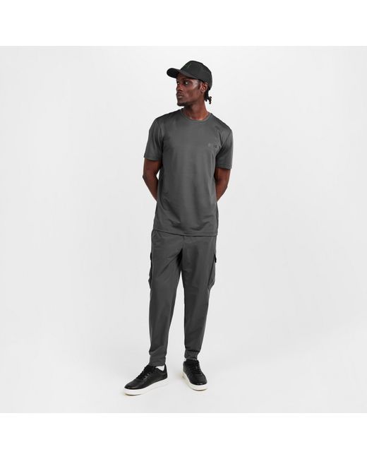 Boss Gray Short Sleeve Performance Gym Top for men