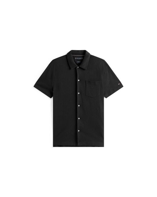 Tommy Hilfiger Black Short Sleeve Plain Shirt for men