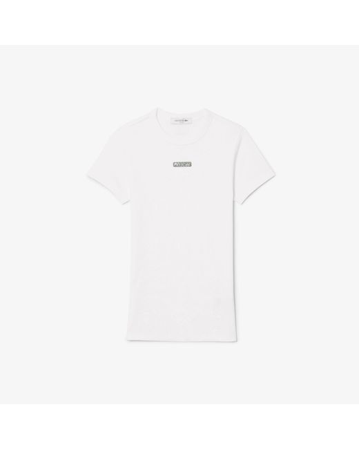 Lacoste White Slim Fit Short Sleeve T-Shirt