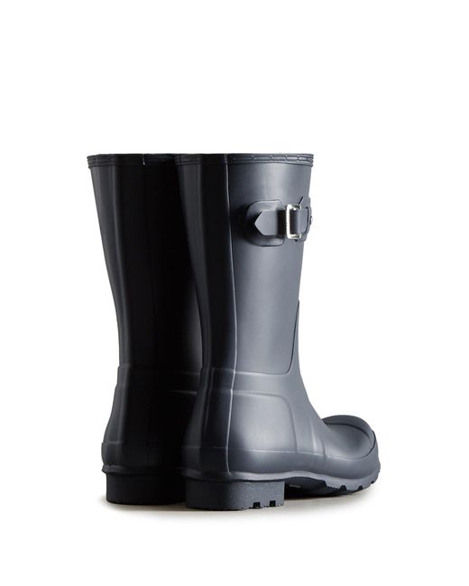 Hunter Blue Original Short Wellington Boots for men