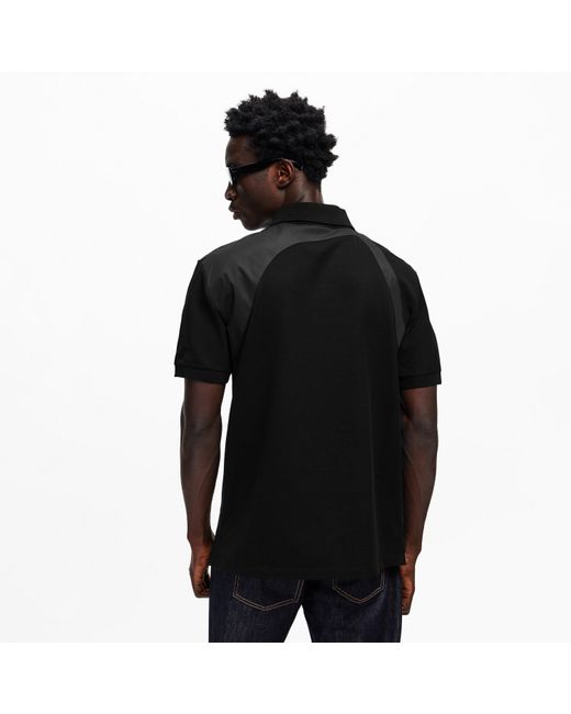 McQueen Black Alex Harness Short Sleeve Polo Shirt for men