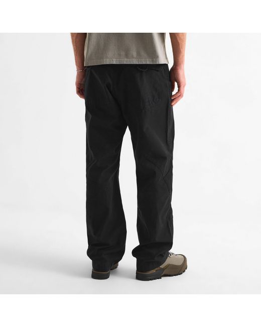 Roa Black Crimp Parachute Pants for men