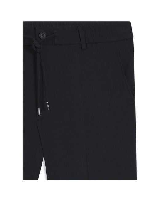 Boss Blue Straight Leg Trousers for men