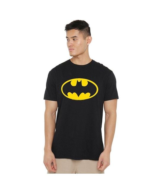 Batman Black Logo Cotton T-Shirt for men
