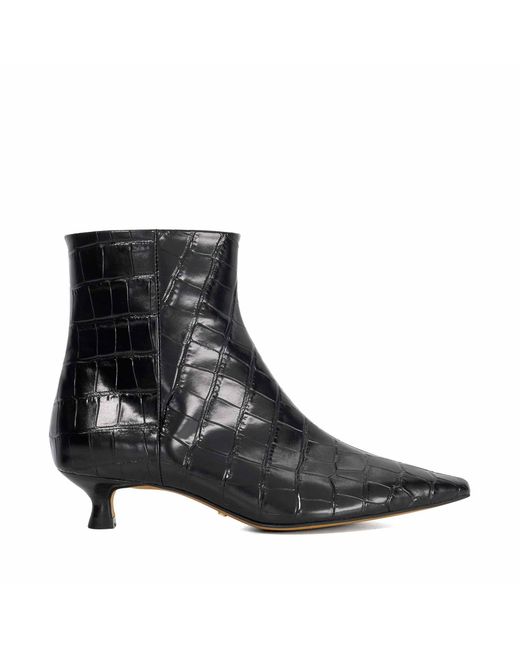 Dune Black Odore Ankle Heeled Boots