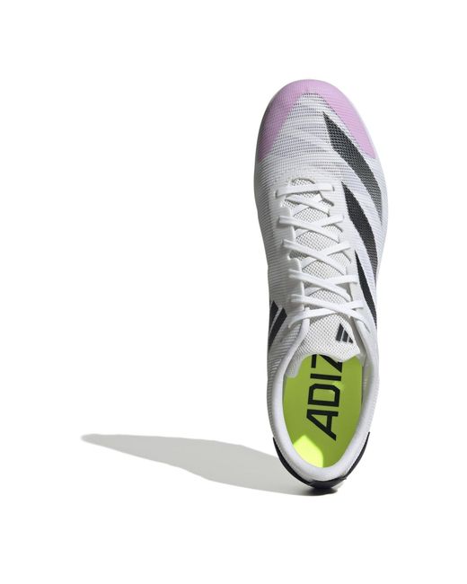 Adidas White Adizero Running Spikes for men