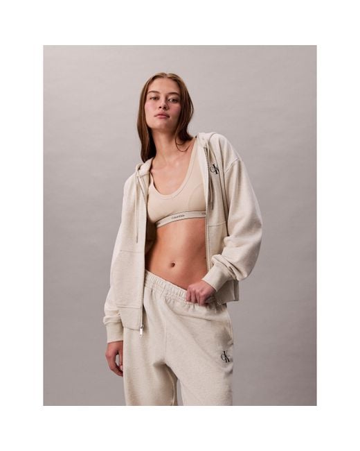 Calvin Klein Gray Ckj Mono Closed Hem Fleece Joggers