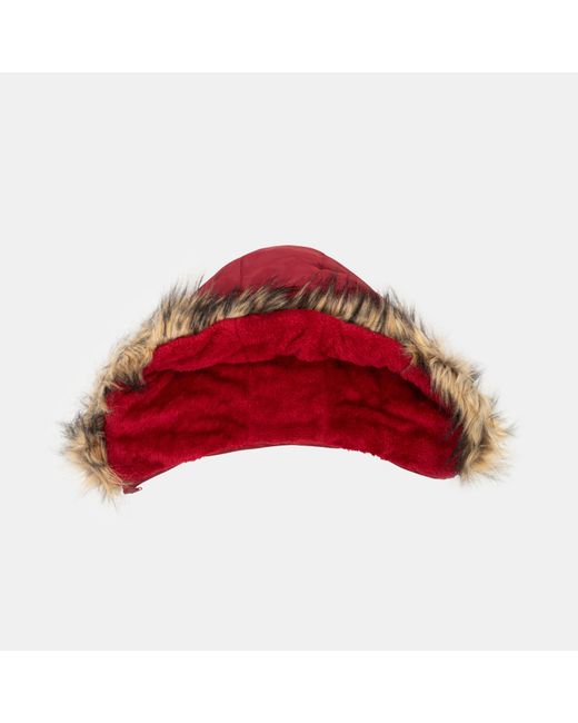 I Saw It First Red Isif Detachable Hood Fur Trim Sherpa Lined Parka