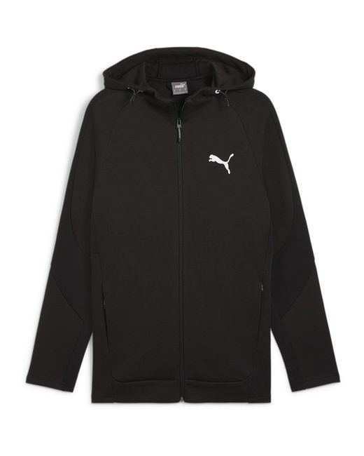 PUMA Black Evostripe Full Zip Fleece Fabric for men