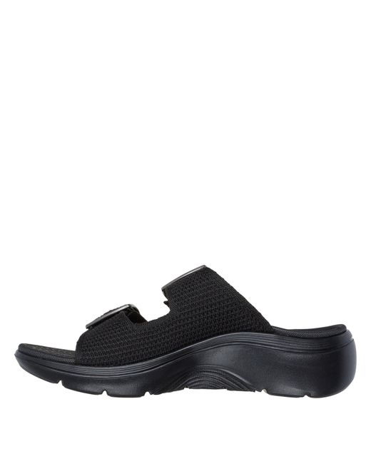 Skechers Black Go Walk Arch Fit 2.0 Sandal-D Flat Sandals