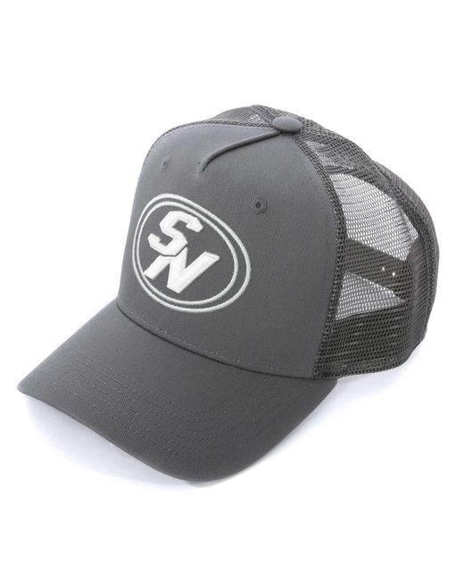 societe NOIR Gray Mesh Trucker Cap for men