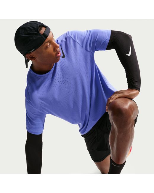 Nike Blue Short Sleeve Performance Running Top for men
